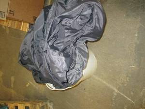 lot 332 image: bucket with outdoor furniture cover...