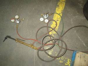 lot 379 image: torch with gauges no tanks ...