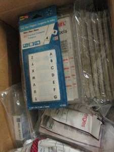 lot 441 image: box of file folder labels and more ...