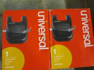 lot 449 image: 2 new universal 2-hole punch 30 she...