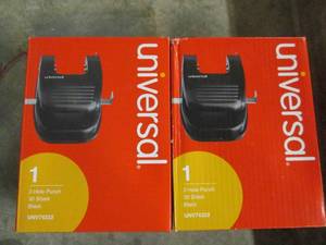 lot 451 image: 2 new universal 2-hole punch 30 she...