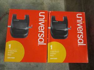 lot 454 image: 2 new universal 2-hole punch 30 she...