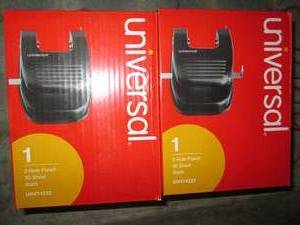 lot 490 image: 2 new universal 2-hole punch 30 she...
