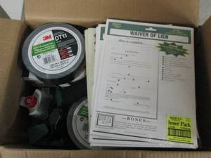 lot 506 image: Box of duct tape waiver of lien dri...