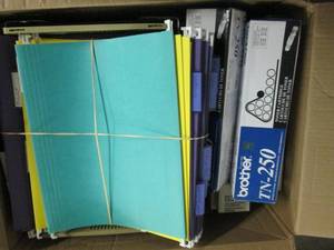 lot 508 image: Box of toner file folders and file ...