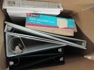 lot 513 image: box of 3 ring binders and more ...