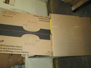 lot 514 image: Box of presentation boards and inse...