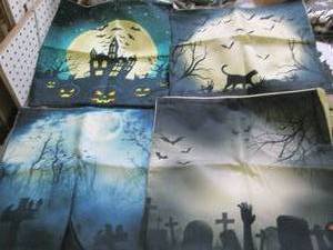 lot 559 image: 4 new halloween decorative pillow c...