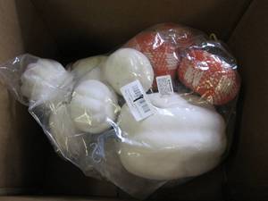 lot 572 image: bag of fake pumpkin decor ...