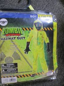 lot 586 image: boy zombie invasion hazmat suit lar...