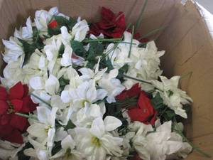 lot 613 image: box of faux flowers ...