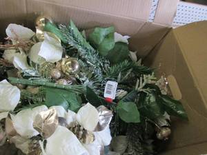 lot 614 image: box of faux flowers ...