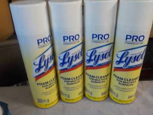 4 - 24 oz Cans Lysol Pro Foam Clean...