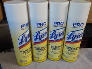 4 - 24 oz Cans Lysol Pro Foam Clean...