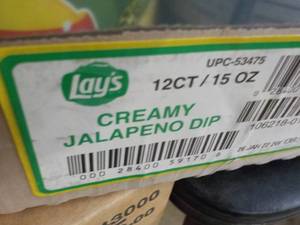 Case of 12 Jars Lays Jalapeno Dip...
