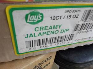 Case of 12 Jars Lays Jalapeno Dip...