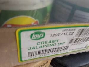 Case of 12 Jars Lays Jalapeno Dip...