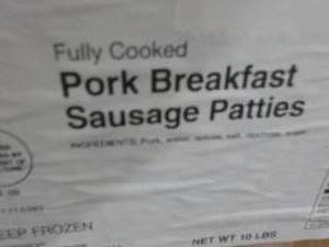 10 lb. Box Frozen Pork Breakfast Sa...