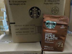 6 - 12 oz  Bags Starbucks Pikes Pl...