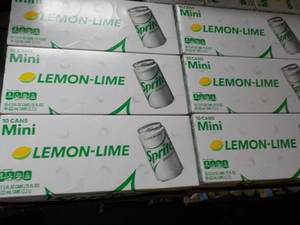 6 - 10 packs Sprite Lemon Lime Mini...