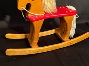 lot 142 image: Vintage Wood Rocking Horse