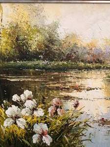 lot 27 image: Original Textured Oil signed Brett