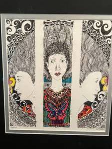 lot 34 image: Pen Drawing by M. Thomas
