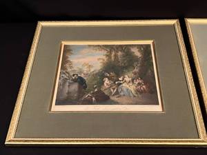 lot 42 image: Vintage Pair of Colored Prints by Franz Hanfstaengl