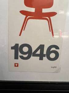lot 52 image: Mid-Century Modern Eames Chair Print #3350 - 1946