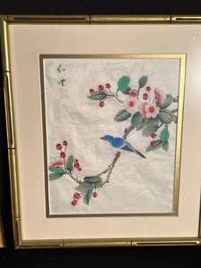 lot 62 image: Signed Painting on Silk and Geisha Woman
