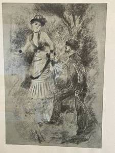 lot 74 image: Vintage Charcoal Print