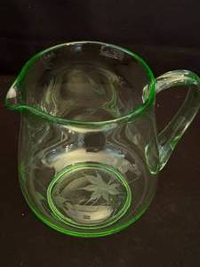 lot 86 image: Uranium Glass Pitcher