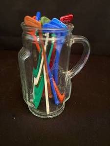 lot 118 image: Golf Bag Mug and St. Charles Country Club Martini Putter Stir Sticks