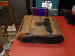 Wood ammo box with german marking. As shown.