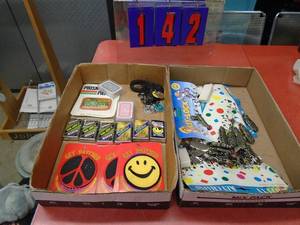 Assorted flats of misc lighters & key chains. As shown.