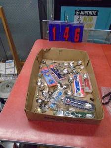 Flat of collector spoons. As shown.
