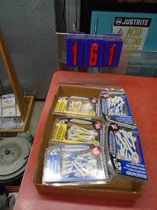 Flat of golf tees. As shown.