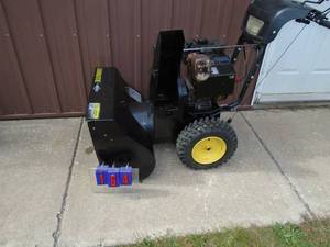 Brute 12 hp 27 snow blower. Electric start. Tested & works. As shown.