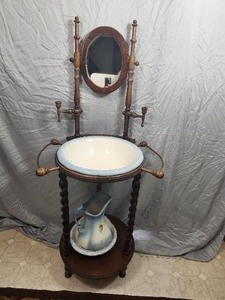 Vintage Washstand with Accessories