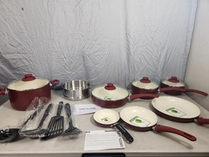 New GreenLife 16 pc Cookware Set