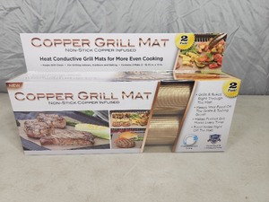 New 2 Pack Copper Grill Mats