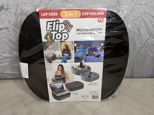 New Flip Top 2 in 1 Lap Desk  Cup Holder