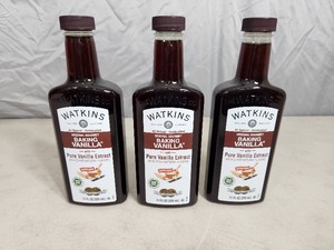 3 New Large Bottles of Watkins Vanilla