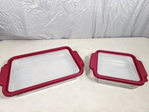 2 New Pioneer Woman Glass Baking Dishes with Lids