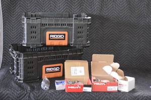 lot 28 image: 2 Ridgid Crates with contents