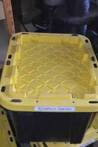 lot 112 image: HDX Tough Tote with DisplayPort Cables