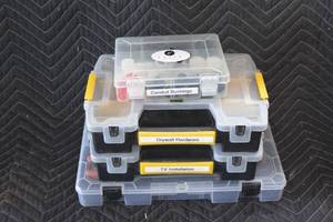 lot 126 image: Stanley Locking Organizers with 2 other organizers and contents