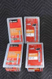 lot 127 image: Red Head Sleeve Anchors