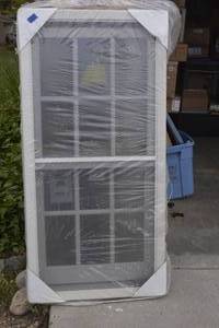 lot 201 image: Marvin Whitewood slide window with lock