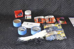 lot 95 image: Various hardware, tape, and cable ties